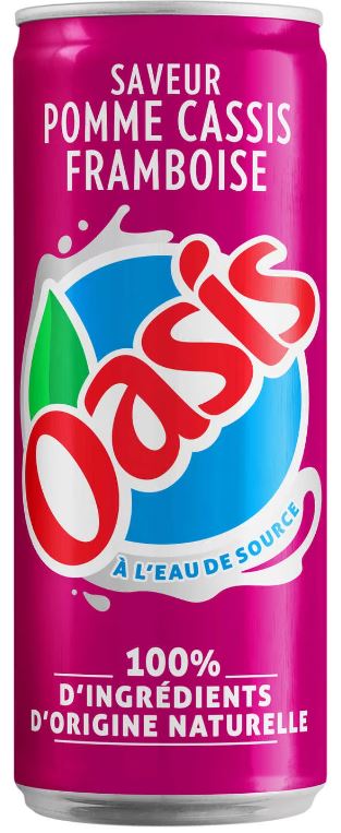 Oasis Pomme Cassis Framboise Canette 33 Cl