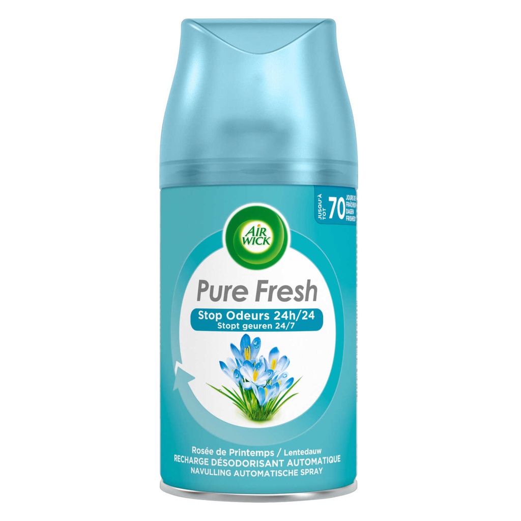 Air Wick Pure Fresh Rosée de Printemps Recharge Désodorisant 250 Ml