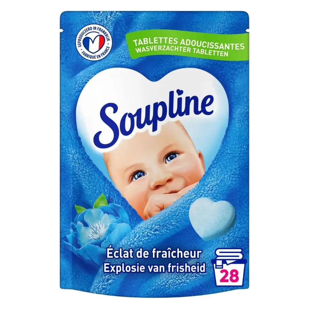 Soupline Éclat de Fraîcheur Tablettes Adoucissantes 28 Doses