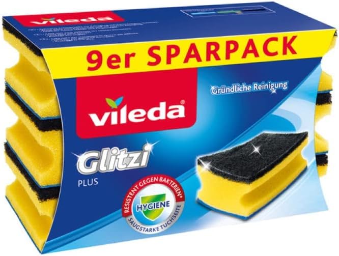 Vileda Glitzi Plus Éponges 9 Pièces