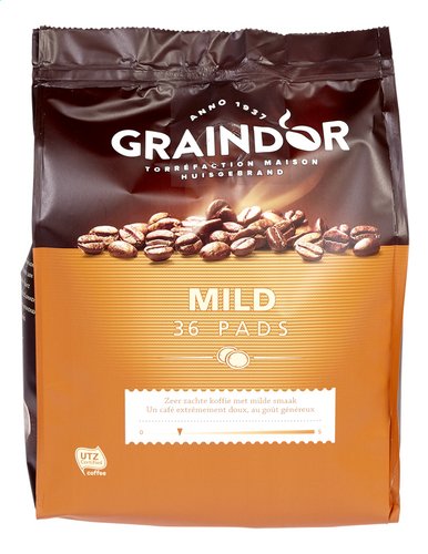 Graindor Mild Pads de Café 36 Pièces