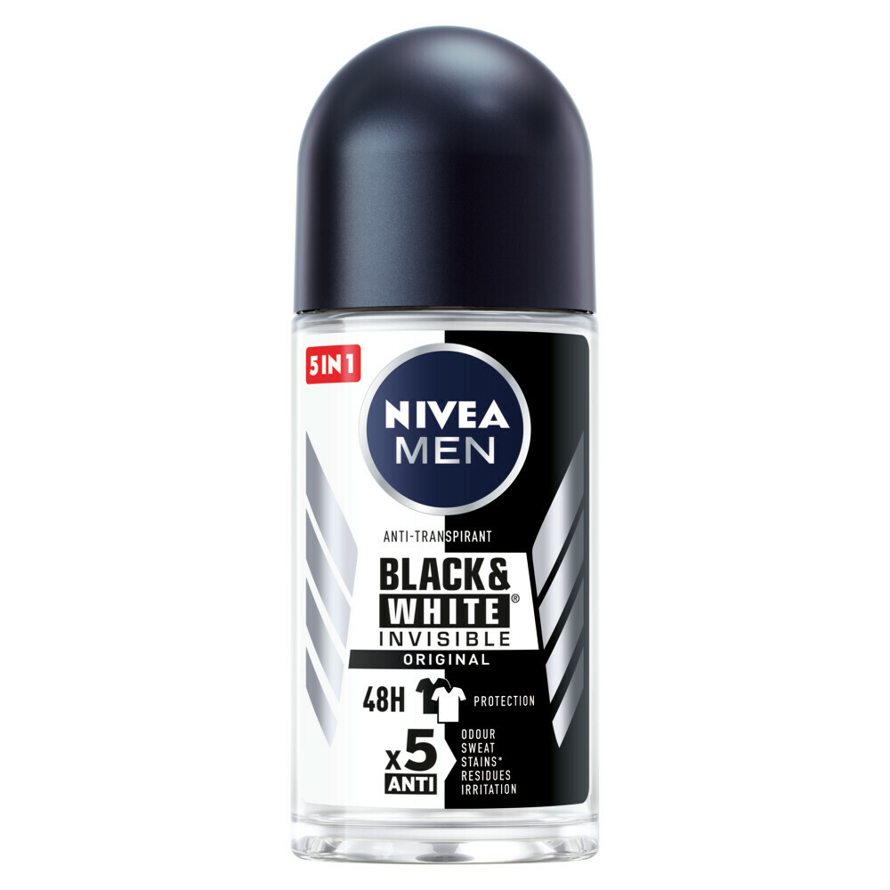 Nivea Men Black & White Invisible Original Déodorant Roller 50 Ml