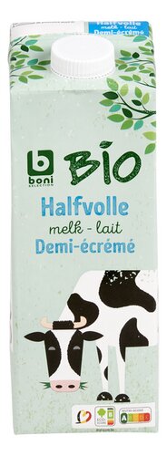 Boni Bio Lait Demi-Écrémé 1 L