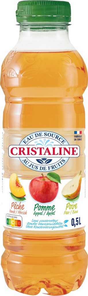 Cristaline Jus Pêche Pomme Poire 50 Cl