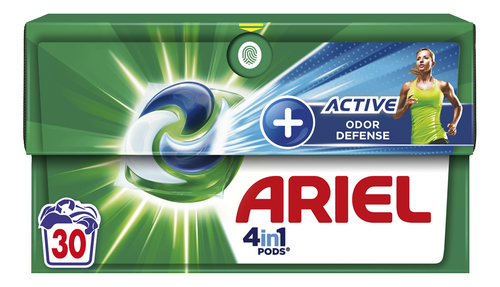 Ariel 4en1 Pods + Active Odor Defense 30 Doses