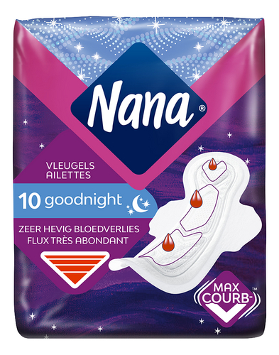 Nana Goodnight Ultra Large Serviettes Hygiéniques 10 Pièces