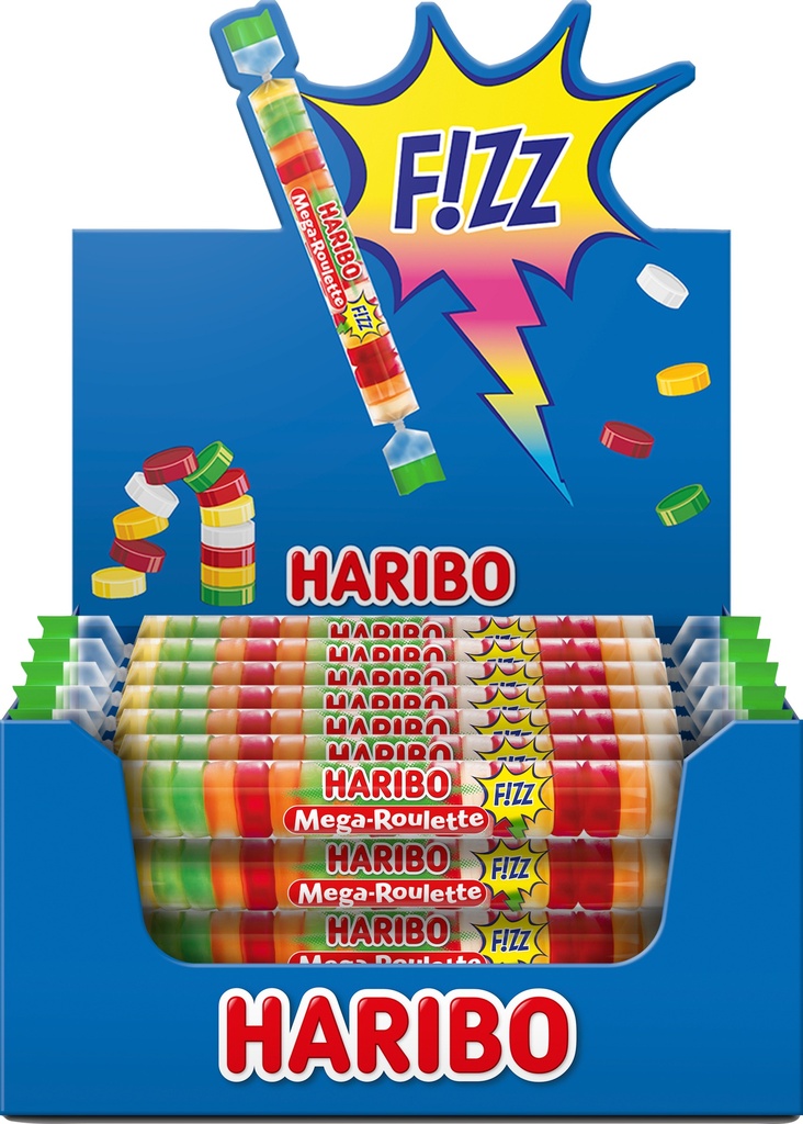 Haribo Mega Roulette Fruit Fizz 40x45 Gr