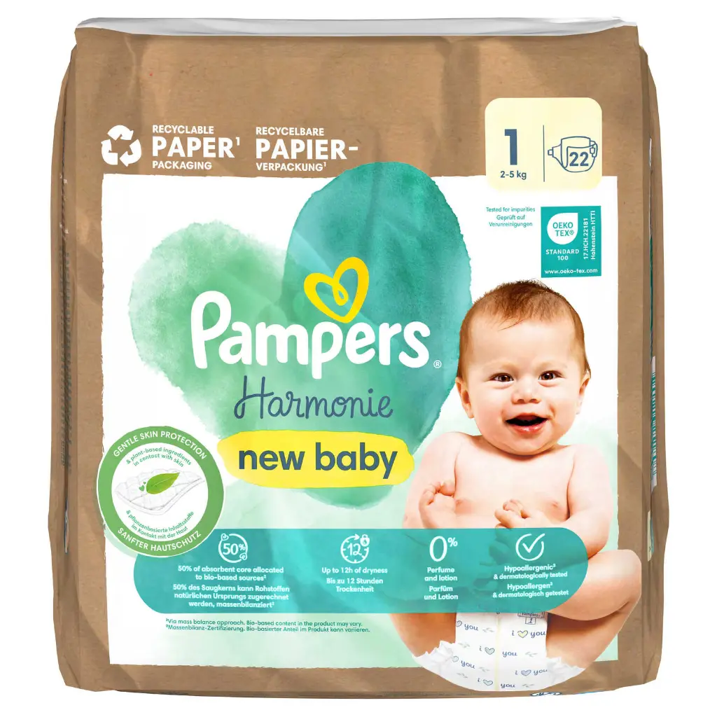 Pampers Harmonie New Baby Taille 1 22 Pièces