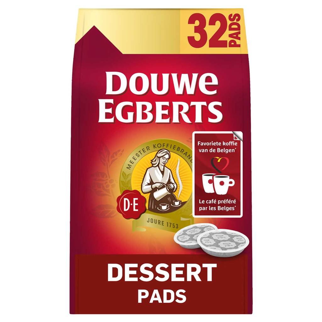 Douwe Egberts Dessert Pads de Café 32 Pièces