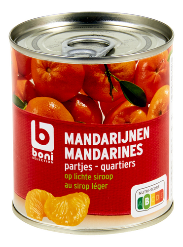 Boni Mandarines en Quartier au Sirop Léger 312 Gr