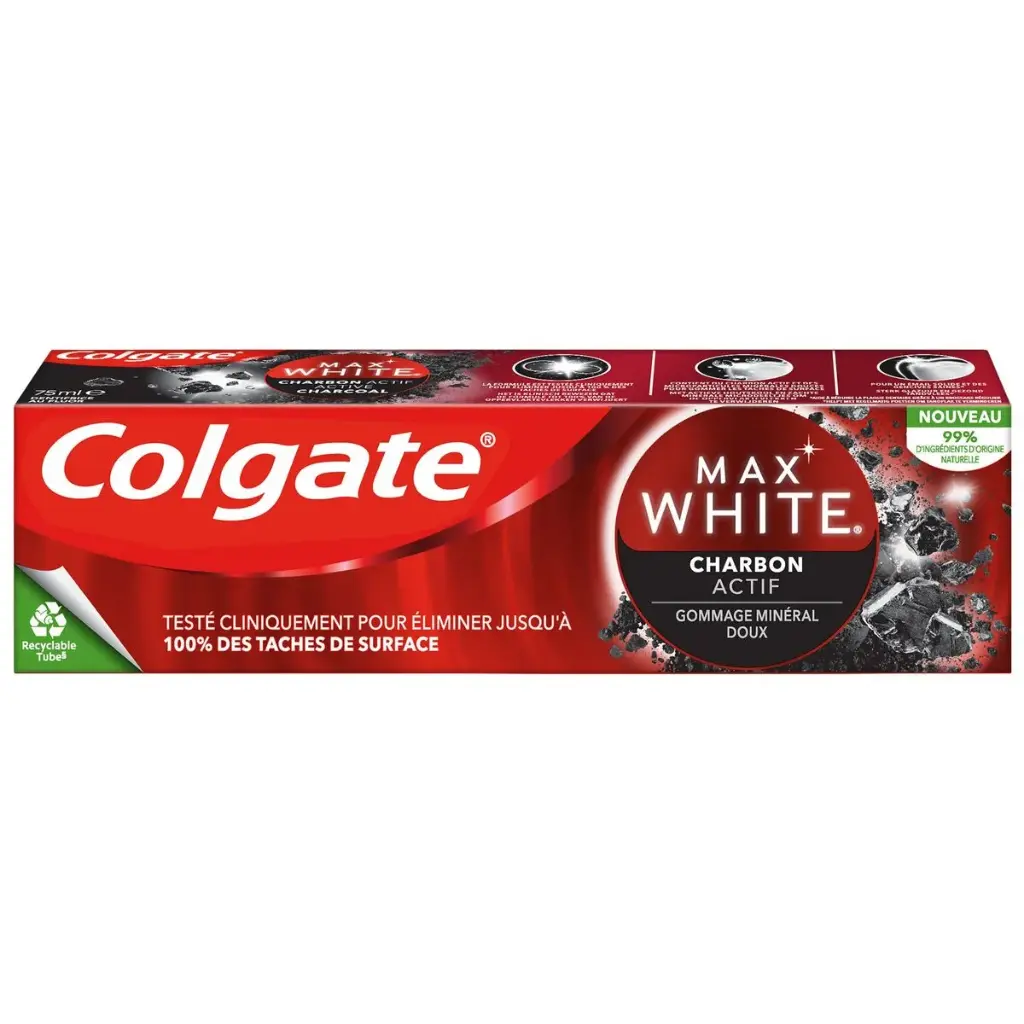 Colgate Max White Charbon Actif Dentifrice 75 Ml