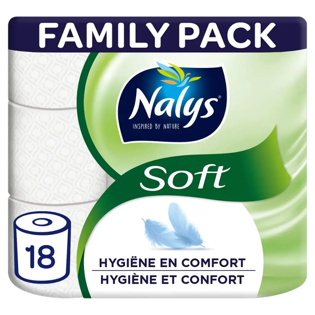 Nalys Soft Papier-Toilette 18 Rouleaux