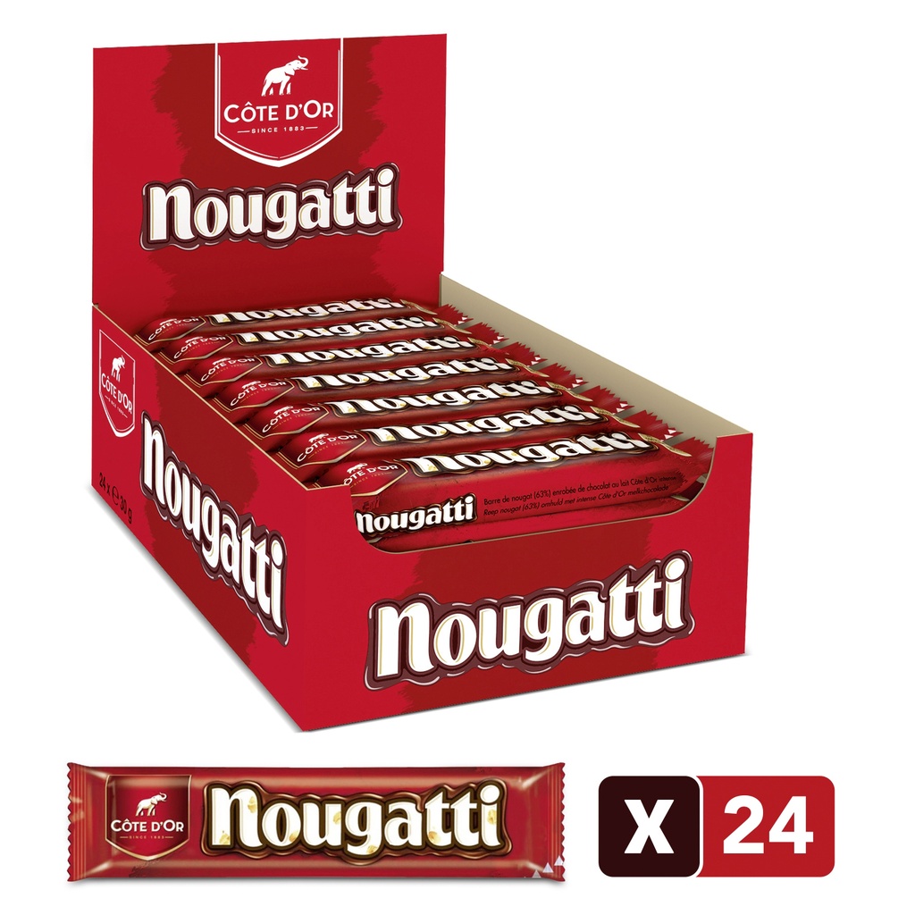 Côte d'Or Nougatti Barres Chocolatées 24x30 Gr