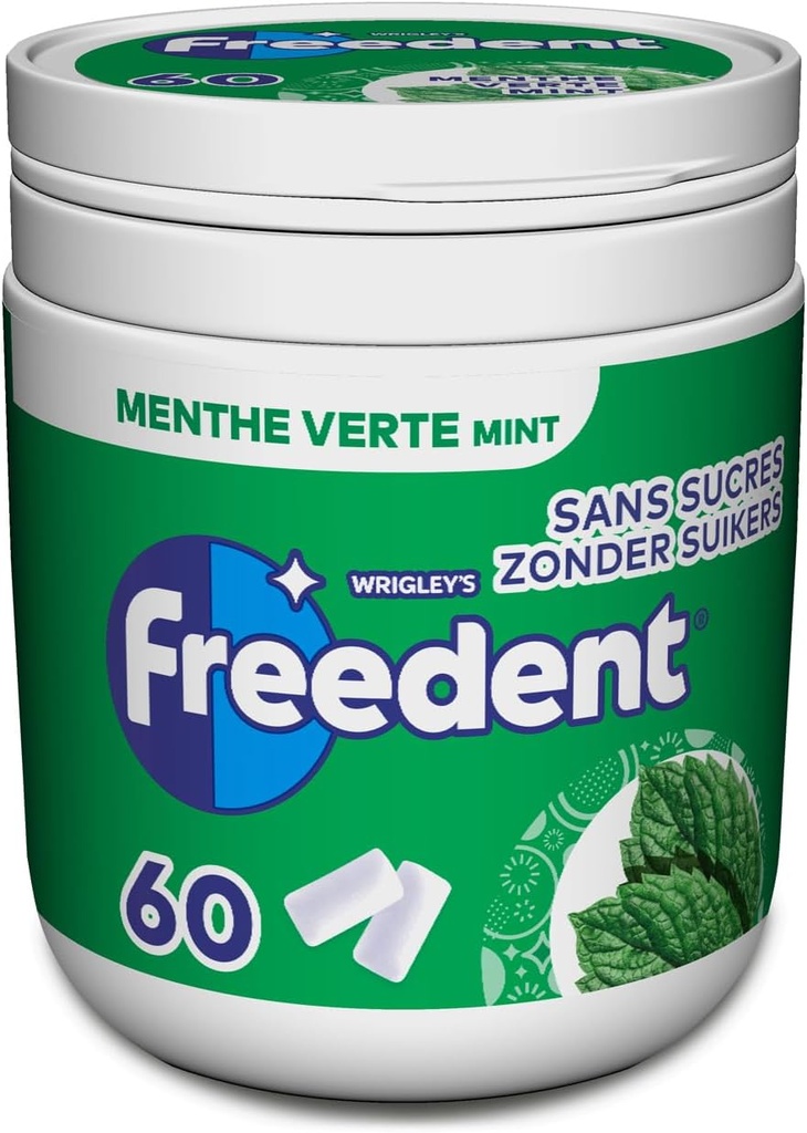 Freedent Menthe Verte Chewing-gum 60 Pièces