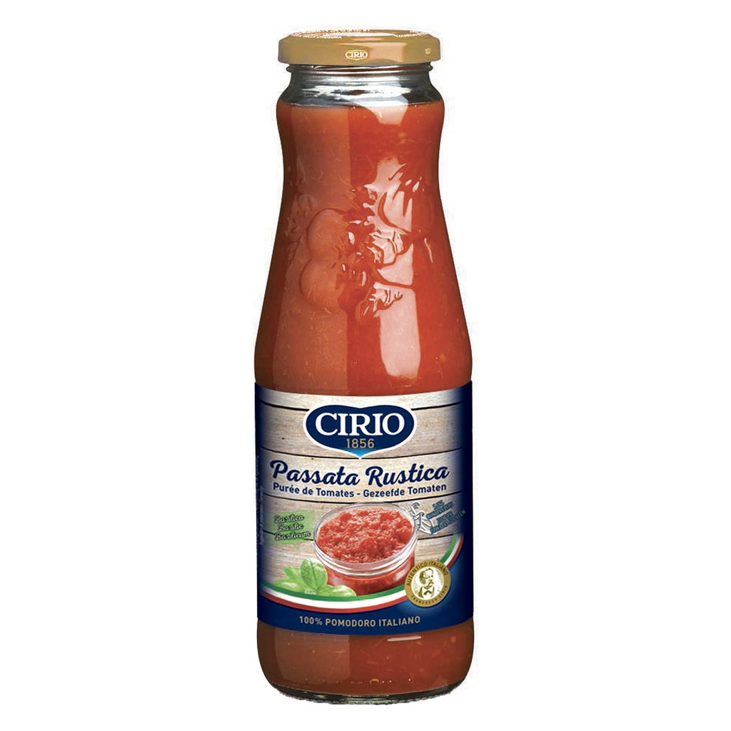 Cirio Passata Rustica Basilic Purée de Tomates 680 Gr