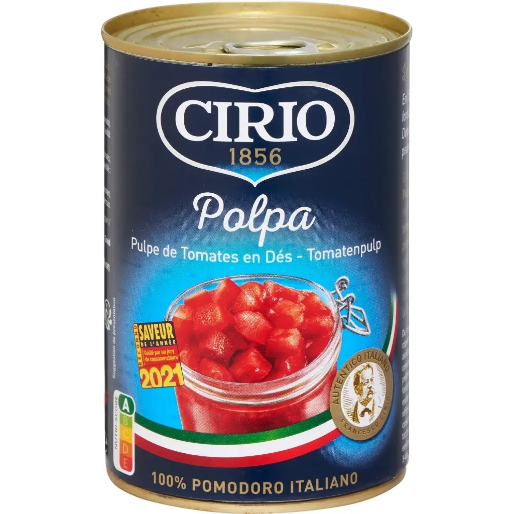 Cirio Polpa Pulpe de Tomates en Dés 400 Gr