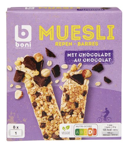 Boni Muesli au Chocolat Barres de Céréales 8x23 Gr