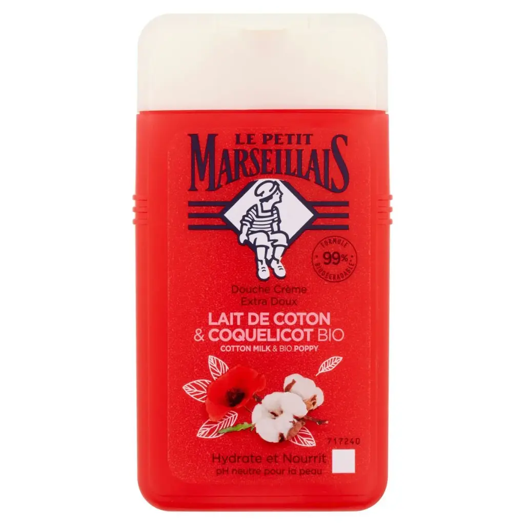 Le Petit Marseillais Bio Lait de Coton & Coquelicot Gel Douche 250 Ml