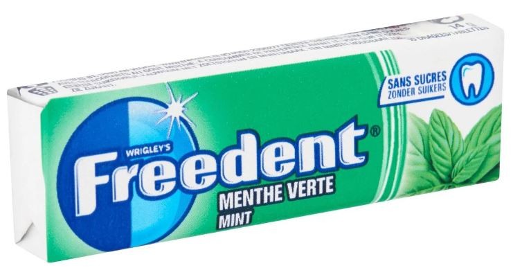 Freedent Menthe Verte Chewing-gum 10 Pièces 14 Gr