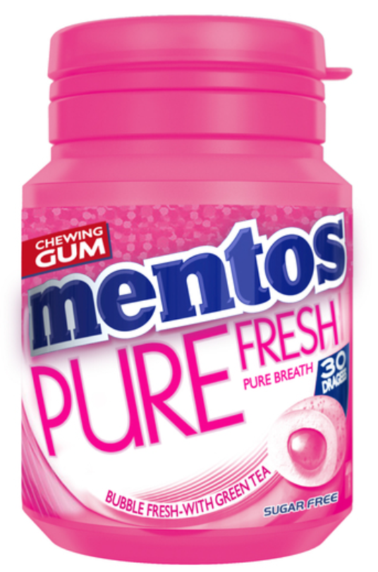 Mentos Pure Fresh Bubble Fresh Chewing-Gum 30 Pièces