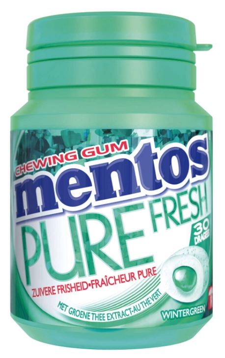 Mentos Pure Fresh Wintergreen Chewing-Gum 30 Pièces