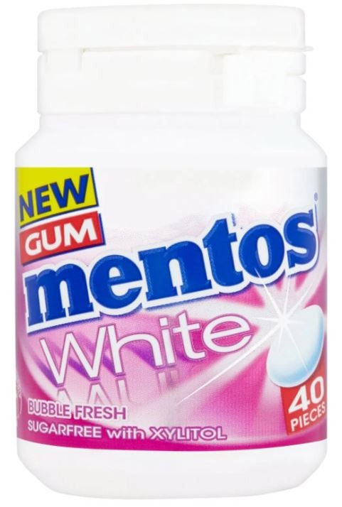 Mentos White Bubble Fresh Chewing-Gum 40 Pièces