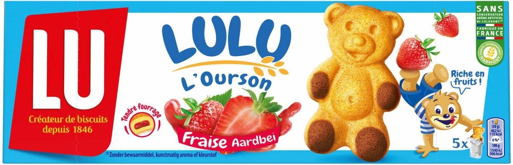 Lu Lulu Oursons à la Fraise Cake 5x30 Gr