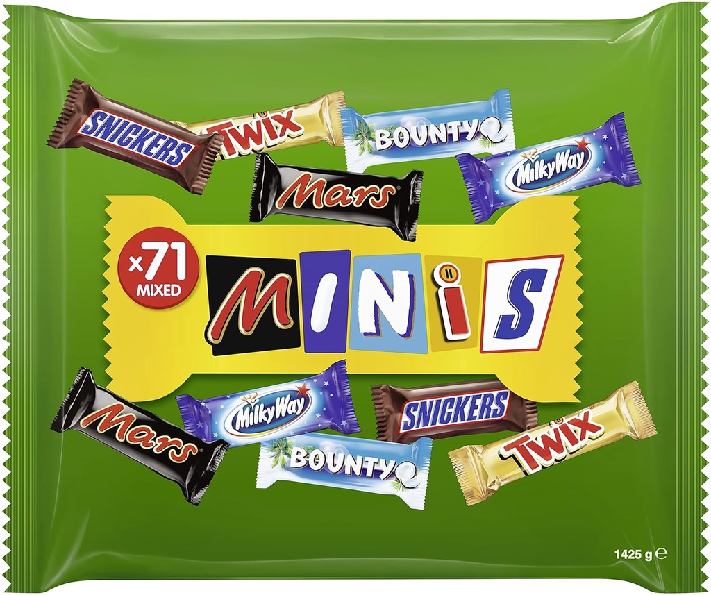Mars Minis Barres Chocolatées 71 Pièces 1,4 Kg