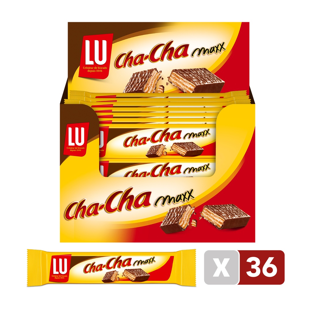 Lu Cha-Cha Maxx Barres Chocolatées 36x34,3 Gr