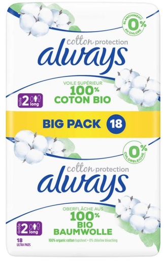 Always Cotton Protection Long 18 Pièces