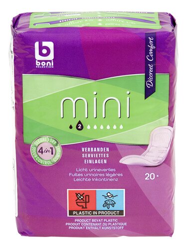 Boni Discreet Mini Serviettes Hygiéniques 20 Pièces