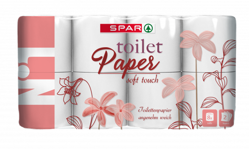 Spar Soft Touch Papier-Toilette 8 Rouleaux