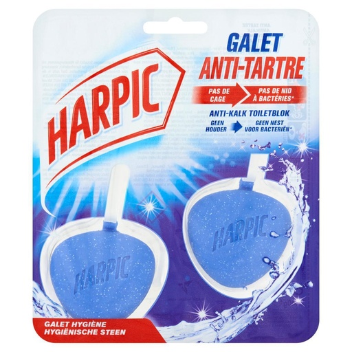 Harpic Galet Hygiène Anti-Tartre 2 Pièces