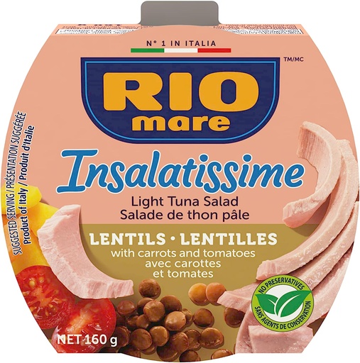 Rio Mare Insalatissime Lentilles Thon 160 Gr