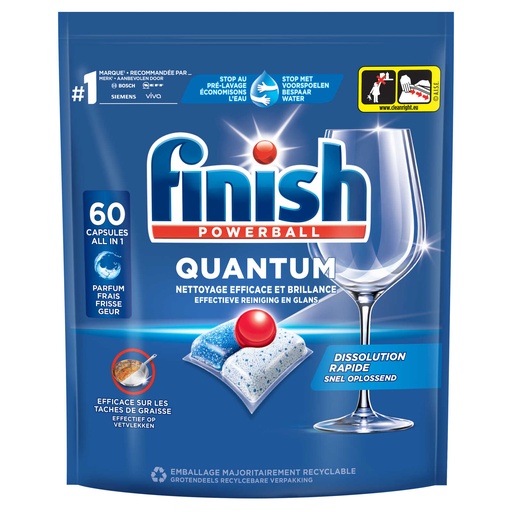 Finish Quantum Regular Tabs Lave-Vaisselle 60 Doses