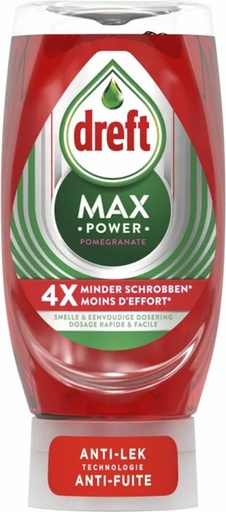 Dreft Max Power Pomegranate Liquide Vaisselle 370 Ml
