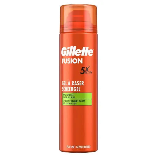 Gillette Fusion Peau Sensible Gel à Raser 200 Ml