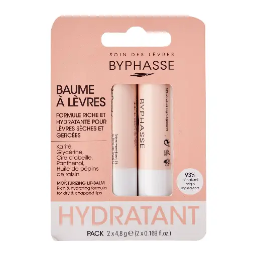 Byphasse Baume à Lèvres Hydratant 2x4,8 Gr