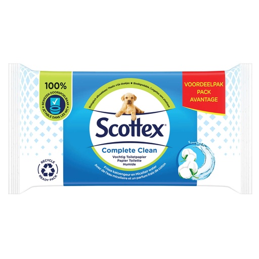 Scottex Complete Clean Papier-Toilette Humide 56 Feuilles
