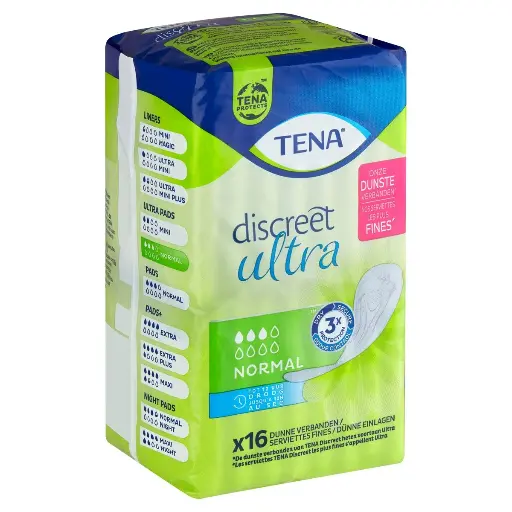 Tena Discreet Ultra Normal Serviettes 16 Pièces