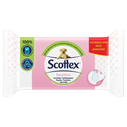 Scottex Sensitive Papier-Toilette Humide 38 Feuilles