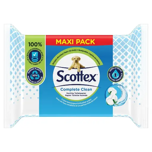 Scottex Complete Clean Papier-Toilette Humide 2x42 Feuilles