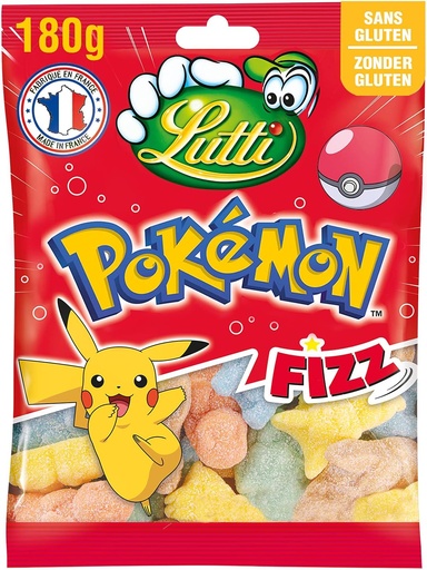 Lutti Pokemon Fizz Bonbons 180 Gr