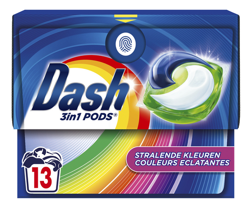 Dash 3en1 Couleurs Éclatantes Lessive Pods 13 Pièces