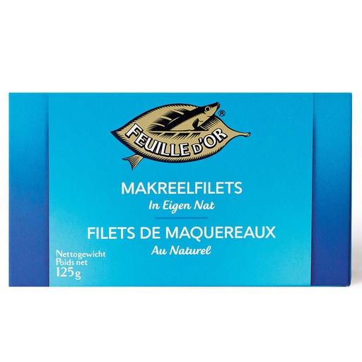 Feuille d'Or Filets de Maquereaux au Naturel 125 Gr