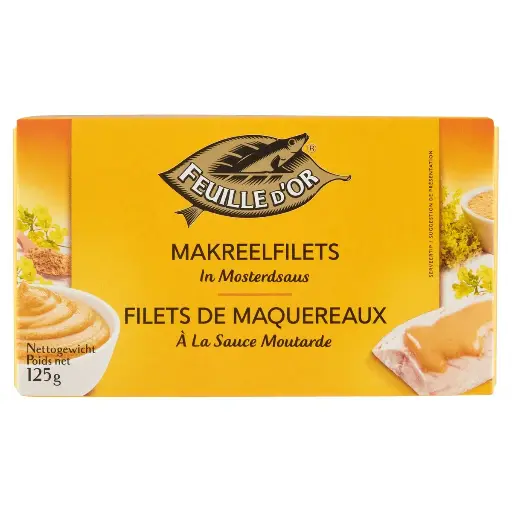 Feuille d'Or Filets de Maquereaux à la Moutarde 125 Gr