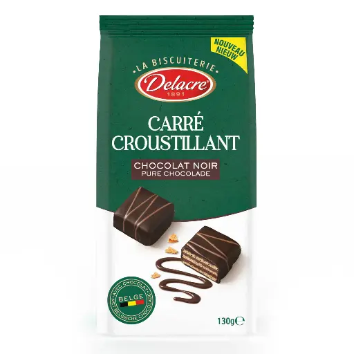 Delacre Carré Croustillant Chocolat Noir 130 Gr