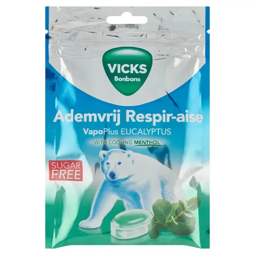 Vicks Respir-Aise VapoPlus Eucalyptus Pastilles 72 Gr