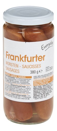 Everyday Saucisses Frankfurter 380 Gr